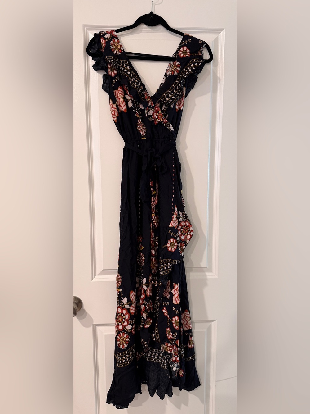 NWT Black Floral Boho Maxi Dress